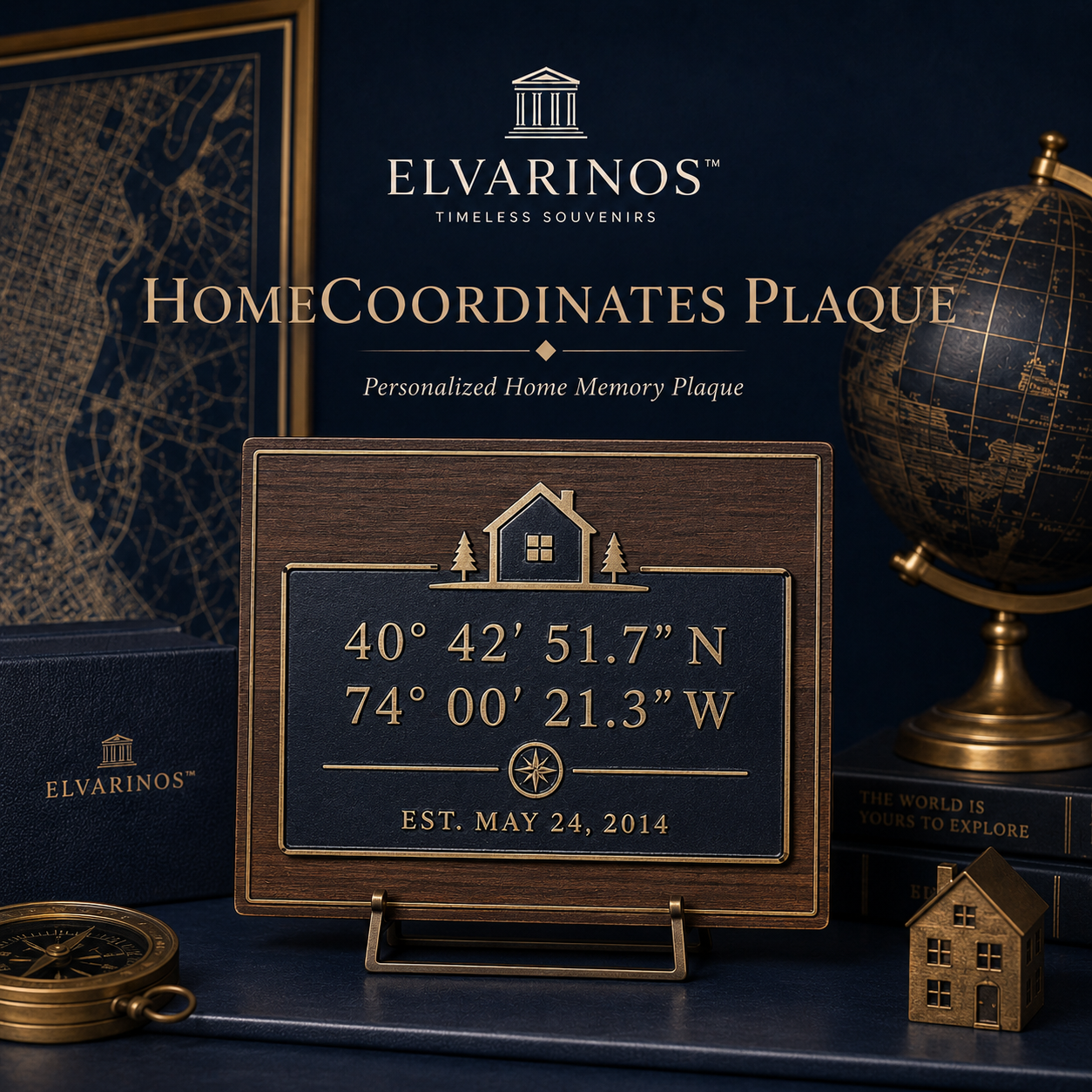 Elvarinos™ HomeCoordinates Plaque